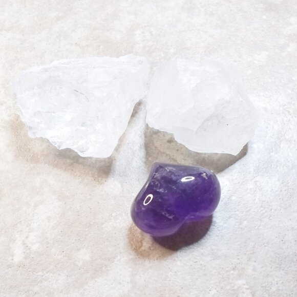 Amethyst Heart + Quartz Collection #4 - Tranquility, Focus & Stress Relief - Picture 4 of 10